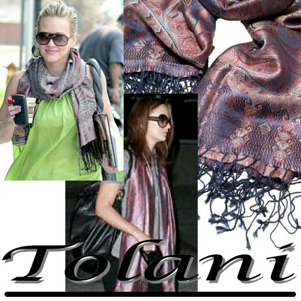 Tolani scarf. Mauve Tolani scarf.